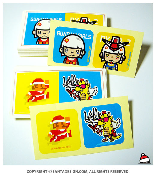 Santa Stickers 2014